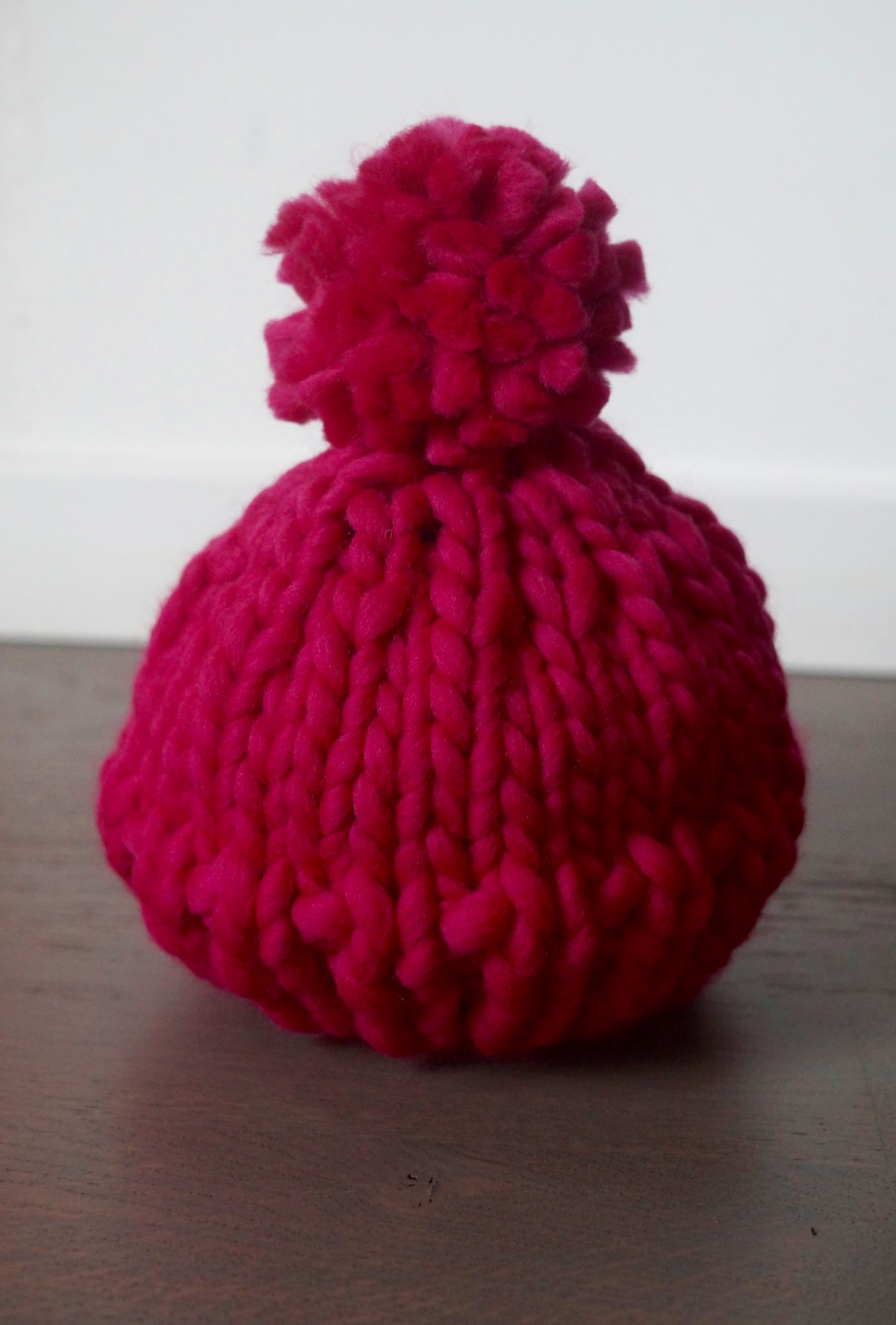 Bonnet Fuchsia En Laine Fait Main - Taille Unique - Occasion En Bon état